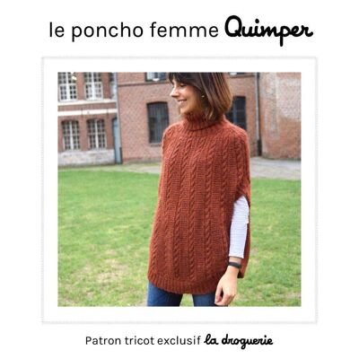 Knitting pattern for the "Quimper" women's poncho