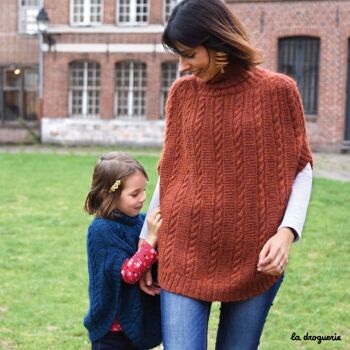 Patron tricot du poncho femme "Quimper" 2