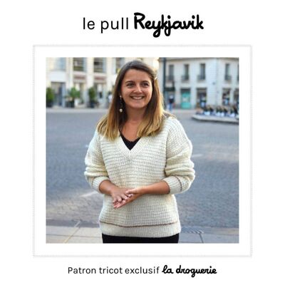 Modello ai ferri per il maglione e il cardigan da donna "Reykjavik".