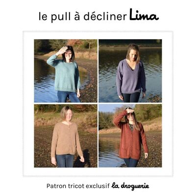 Knitting pattern for the "Lima" women's sweater