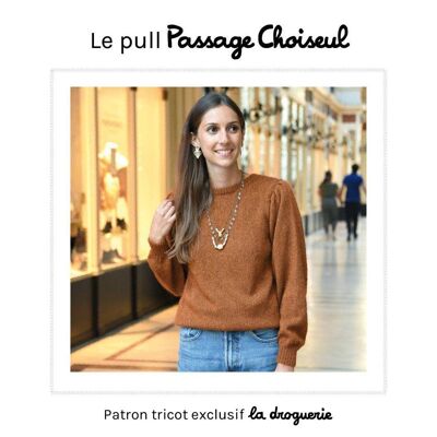 Knitting pattern for the “Passage Choiseul” women’s sweater