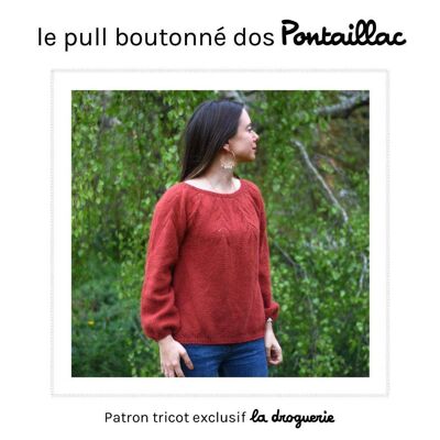 Modello ai ferri per il maglione da donna “Pontaillac”.