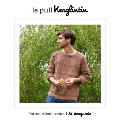 Knitting pattern for the "Kerglintin" men's sweater