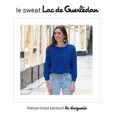Patrón de tejido para la sudadera de mujer “Lac de Guerlédan”