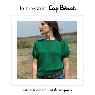 Modello ai ferri per la t-shirt da donna “Cap Bénat”.