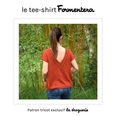 Strickanleitung für das Damen-T-Shirt „Formentera“.