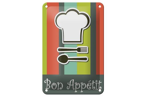 Blechschild Essen 12x18cm bon Appetit Restaurant Dekoration
