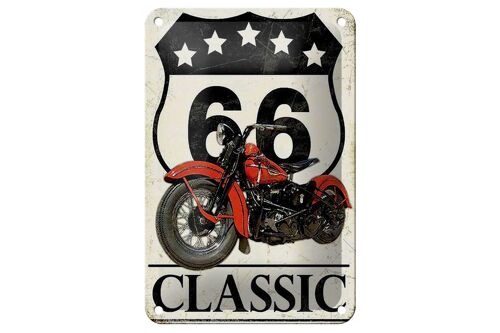 Blechschild Retro 12x18cm Motorrad classic 66 5 Sterne Dekoration