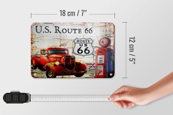 Signe en étain rétro 18x12cm, décoration de Station-service Vintage US Route 66 5