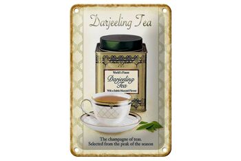 Plaque en tôle thé 12x18cm Darjeeling Thé champagne des thés décoration 1