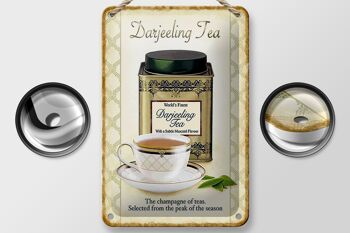 Plaque en tôle thé 12x18cm Darjeeling Thé champagne des thés décoration 2