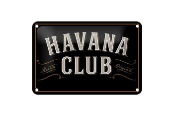 Plaque en tôle disant 18x12cm décoration Havana Club 1