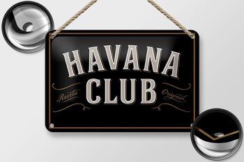 Plaque en tôle disant 18x12cm décoration Havana Club 2