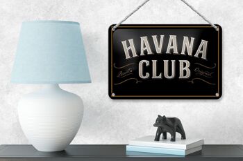 Plaque en tôle disant 18x12cm décoration Havana Club 4