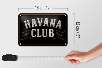 Plaque en tôle disant 18x12cm décoration Havana Club 5