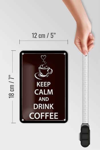 Panneau en étain disant 12x18cm, décoration de café, boisson «Keep Calm» 5