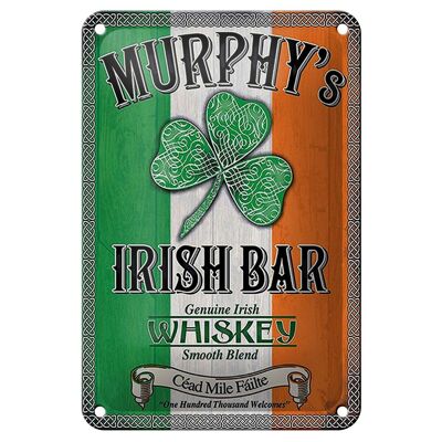 Cartel de chapa alcohol 12x18cm Murphy's Irish Bar Whisky decoración