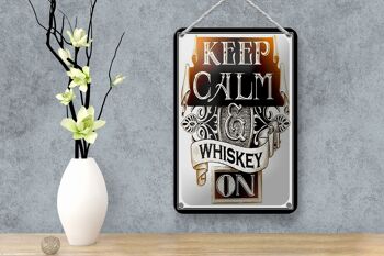 Plaque en étain disant 12x18cm Keep Calm Whisky sur la décoration 4