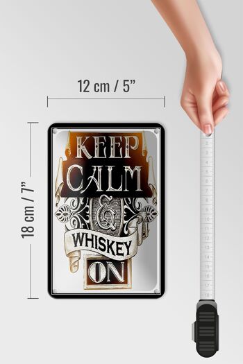 Plaque en étain disant 12x18cm Keep Calm Whisky sur la décoration 5