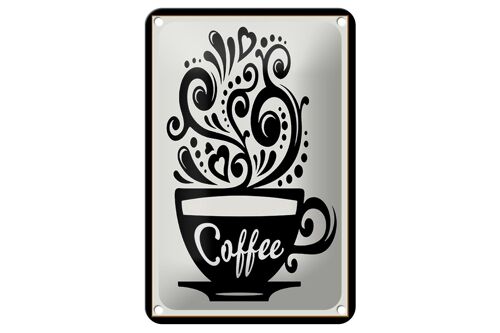 Blechschild Spruch 12x18cm Coffee Kaffee Dekoration