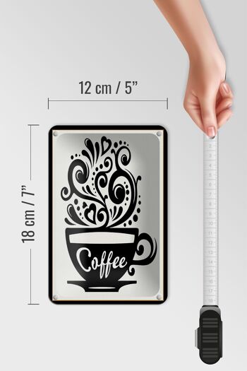 Plaque en étain disant 12x18cm Décoration café café 5