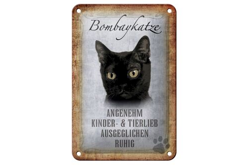 Blechschild Spruch 12x18cm Bombaykatze Katze Geschenk Dekoration