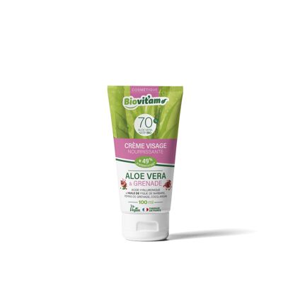 CREMA VISO ALOE VERA E MELOGRANO Olio di melograno di Argan e 99,8% di ingredienti di origine naturale