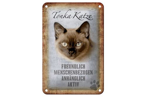 Blechschild Spruch 12x18cm Tonka Katze Geschenk Wanddeko Dekoration