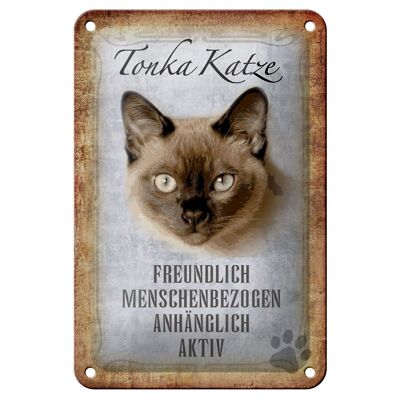 Blechschild Spruch 12x18cm Tonka Katze Geschenk Wanddeko Dekoration