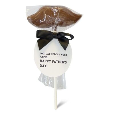 Día del Padre – Piruleta de bigote de chocolate con leche