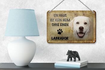 Panneau en étain indiquant un chien labrador sans décoration pour la maison, 18x12cm 4
