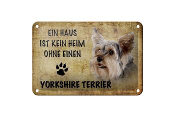 Panneau en étain disant 18x12cm, décoration de chien Yorkshire Terrier 1