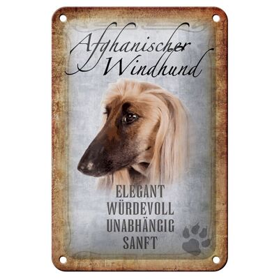 Blechschild Spruch 12x18cm Afghanischer Windhund Hund Dekoration