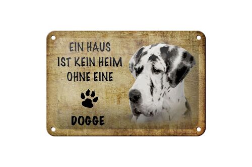 Blechschild Spruch 18x12cm Dogge Hund Geschenk Dekoration