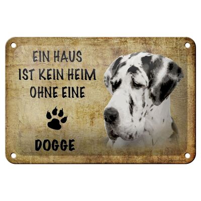 Blechschild Spruch 18x12cm Dogge Hund Geschenk Dekoration