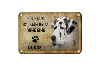 Panneau en étain disant 18x12cm, décoration cadeau pour chien Dogue Allemand 1