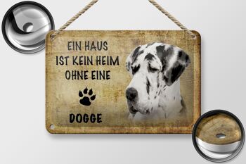 Panneau en étain disant 18x12cm, décoration cadeau pour chien Dogue Allemand 2