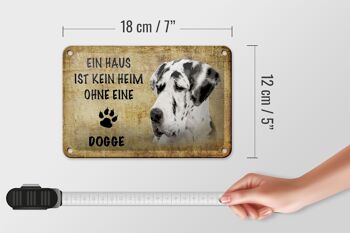 Panneau en étain disant 18x12cm, décoration cadeau pour chien Dogue Allemand 5