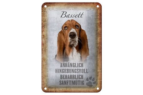 Blechschild Spruch 12x18cm Bassett Hund Geschenk Dekoration