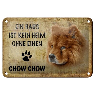 Panneau en étain disant 18x12cm, décoration cadeau pour chien Chow Chow