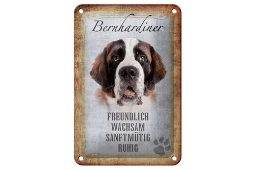 Blechschild Spruch 12x18cm Bernhardiner Hund Geschenk Dekoration