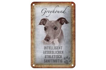 Panneau en étain disant 12x18cm, décoration cadeau pour chien Greyhound 1