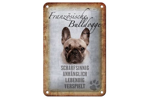 Blechschild Spruch 12x18cm Französische Bulldogge Hund Dekoration