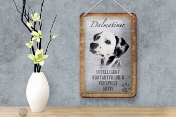 Panneau en étain disant 12x18cm, décoration cadeau pour chien dalmatien 4