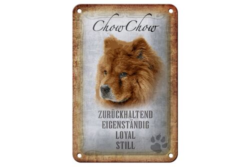 Blechschild Spruch 12x18cm Chow Chow Hund loyal Geschenk Dekoration