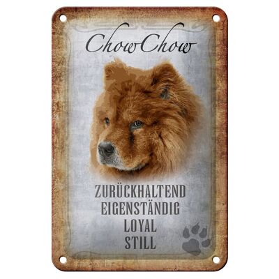 Blechschild Spruch 12x18cm Chow Chow Hund loyal Geschenk Dekoration