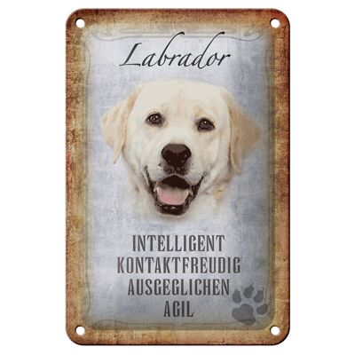 Tin sign saying 12x18cm Labrador dog gift decoration