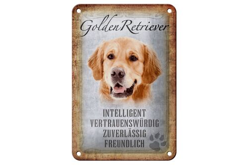 Blechschild Spruch 12x18cm Golden Retriever Hund Geschenk Dekoration