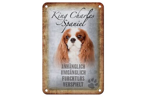 Blechschild Spruch 12x18cm King Charles Spaniel Hund Dekoration