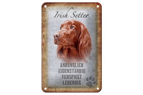 Blechschild Spruch 12x18cm Irish Setter Hund Geschenk Dekoration